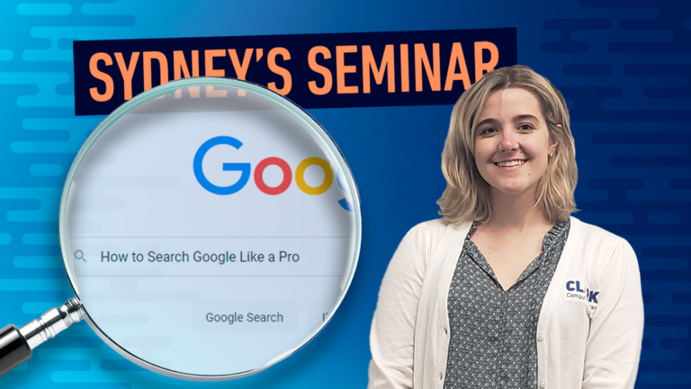 Sydney's Seminar - How to Search Google Like a Pro title image.