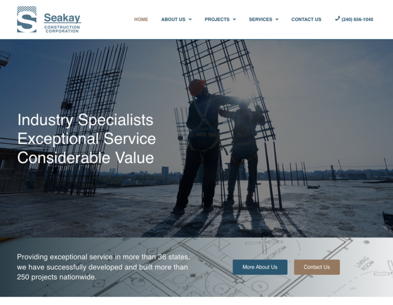Seakay Construction | Clark Computer Services Website Design Services Seakay Construction Feature Image