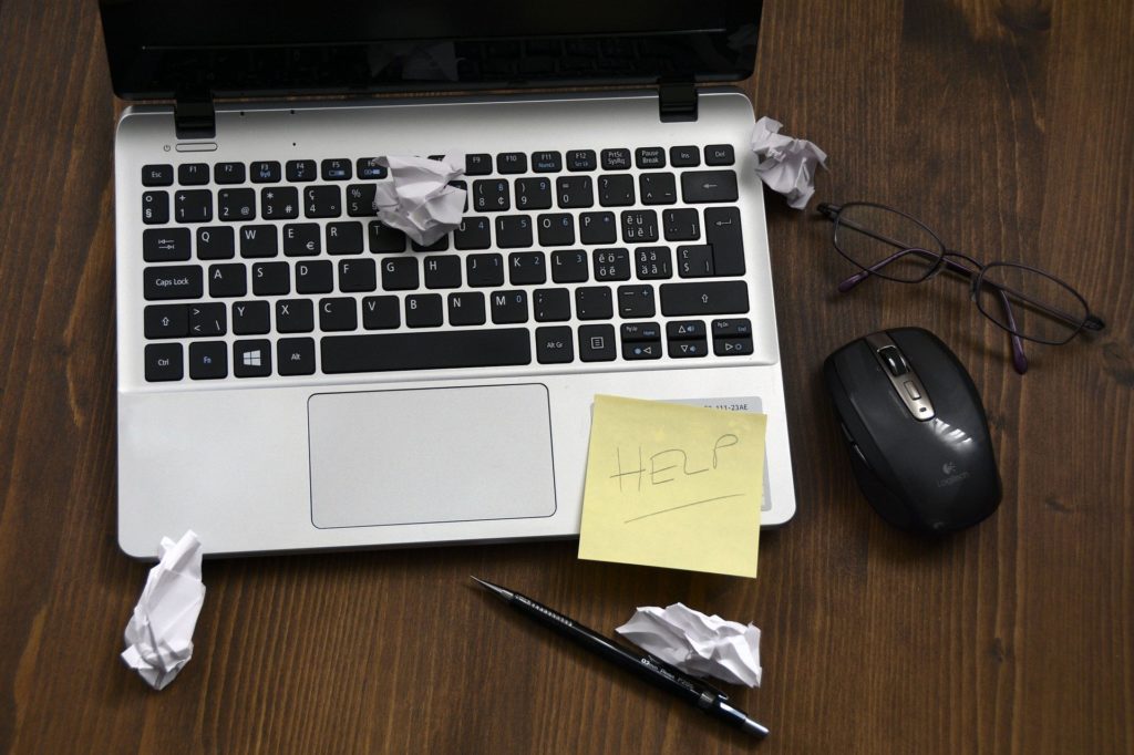 When to Call for IT Support | Chuck's Cyber Wall | When to Call for IT Support WiFi A laptop with a Help post it note on it