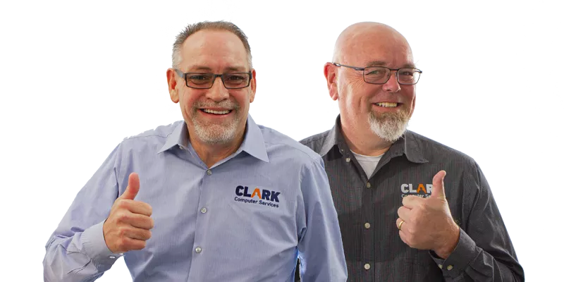 Clark Computer Services IT Support Services Footer Lee and Ashley