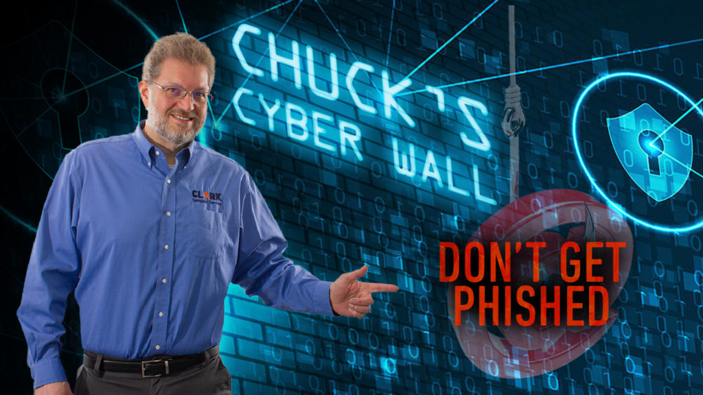 Chuck's Cyber Wall - Don't Get Phished Logo Image