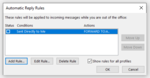 Microsoft Outlook Tips: Out of Office - automatic reply rules image