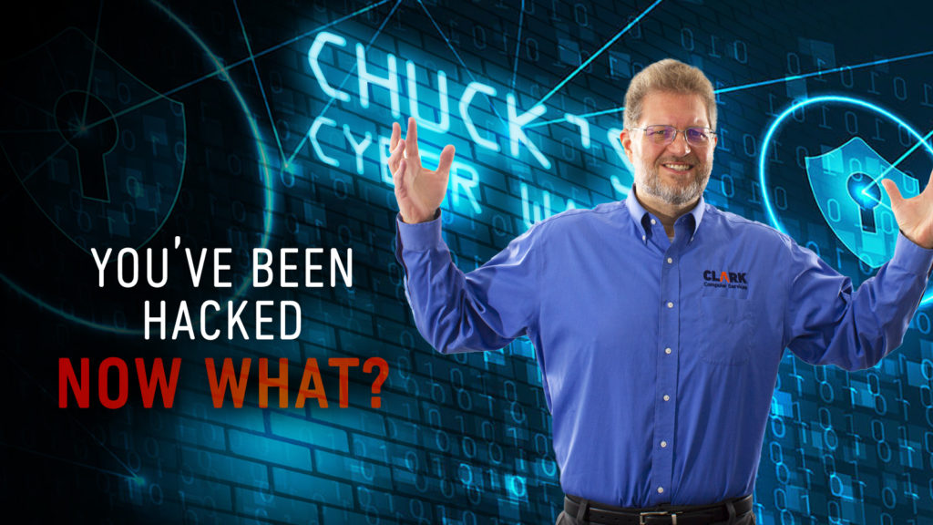 Chuck's Cyber Wall - Youve Been Hacked Logo Image