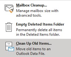 Outlook Tips: Tidying Up Your Inbox | Sydney's Seminar | Sydney's Seminar - Outlook Tips - Tidying Up Your Inbox - mailbox cleanup image
