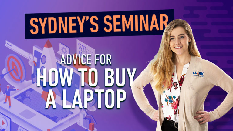 How to Buy a Laptop social media image Sydney in front of title card