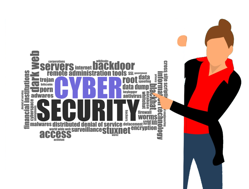 Security Awareness: A Perspective From Two Small Businesses | Security Awareness: A Perspective From Two Small Businesses | Security Awareness - A cautionary perspective from 2 clinets - woman pointing at word cloud