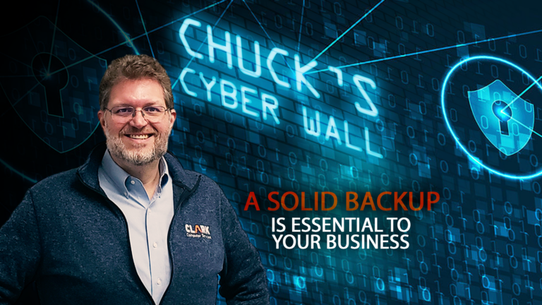 A Backup is Essential Chuck's Cyber Wall title card