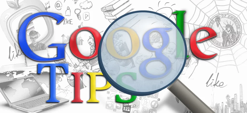 DC's Favorite Google Search Tips | The Clark Report | DC's Favorite Google Search Tips | The Clark Report | Google Search Tips image of magnifying glass with lots of things to search
