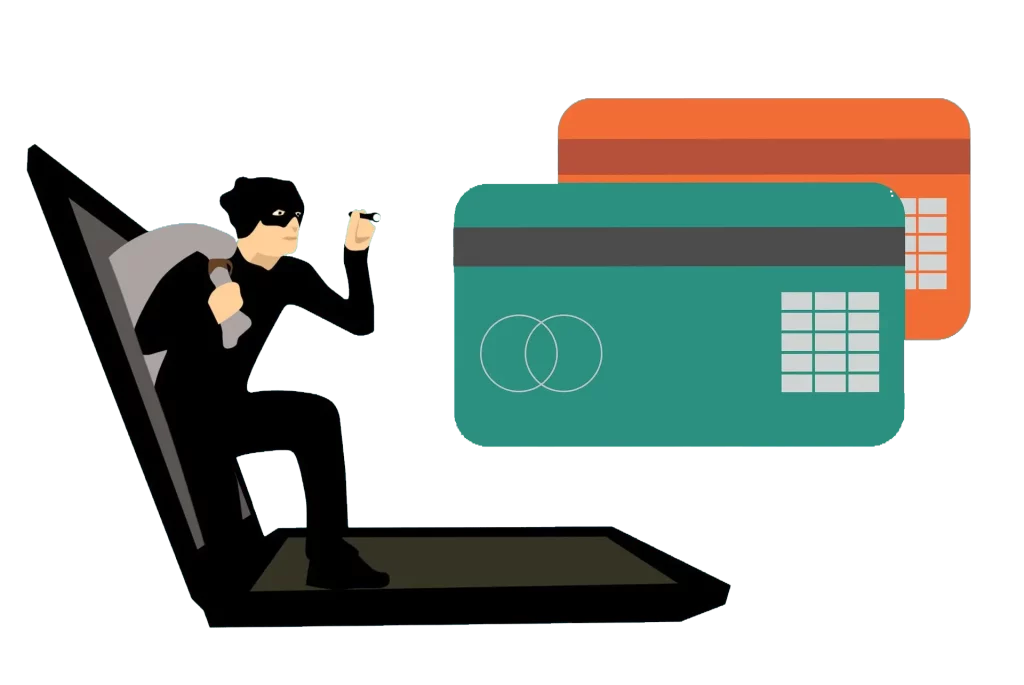 How To Protect Your Digital Identity | The Clark Report | How To Protect Your Digital Identity | The Clark Report | Protect your digital identity illustration of a criminal climbing out of a laptop looking for credit cards.