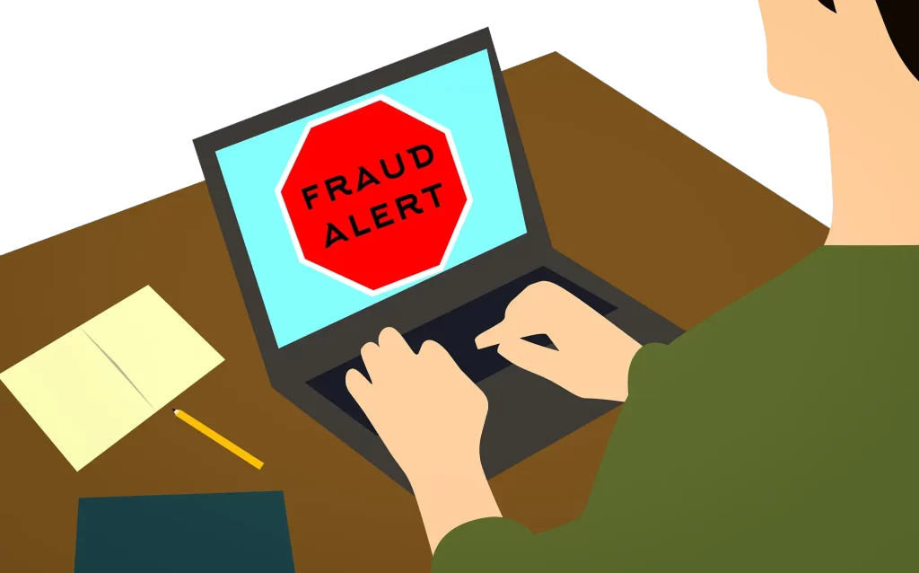 How To Protect Your Digital Identity | The Clark Report | How To Protect Your Digital Identity | The Clark Report | Protect your digital identity illustration of a person viewing a fraud alert.