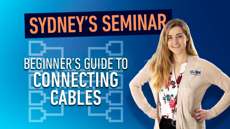 Sydney's Seminar beginners guide to connecting cables title card.