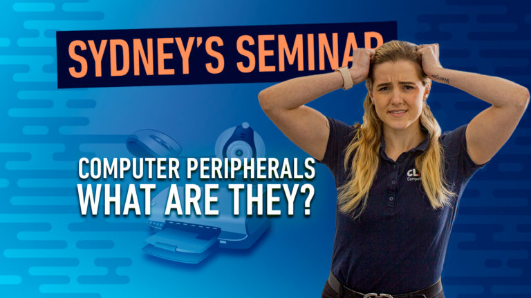 What are computer peripherals Sydney's Seminar title card.