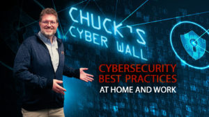Cybersecurity Services | Clark Computer Services | Cybersecurity Best Practices | Chuck's Cyber Wall | Chuck's Cyber Wall Cybersecurity Best Practices title card.