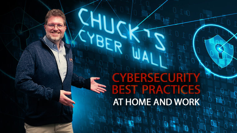 Chuck's Cyber Wall Cybersecurity Best Practices title card.