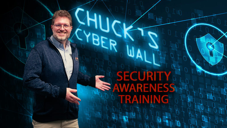 Chuck's Cyber Wall - Security Awareness Training title card.