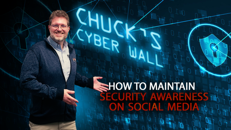 Chuck's Cyber Wall: Security Awareness on Social Media title card.