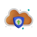 Cybersecurity Services icon image of secure cloud data.