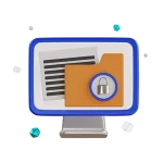 Cybersecurity Services icon image of secure data.