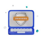 Cybersecurity Services icon image of a secure password.
