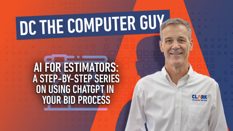 DC the Computer Guy AI for Estimators, a step-by-step guide to using AI.