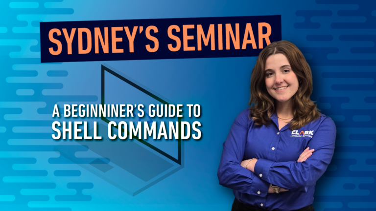 A Beginner's Guide to Shell Commands Sydney's Seminar title card.