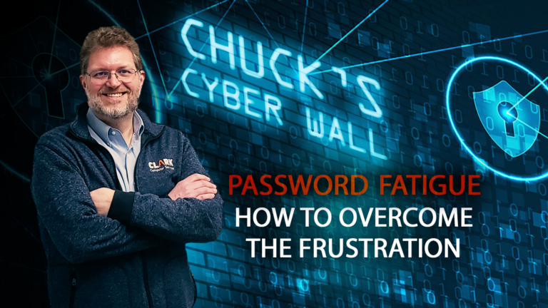 Chuck's Cyber Wall Password Fatigue title card.