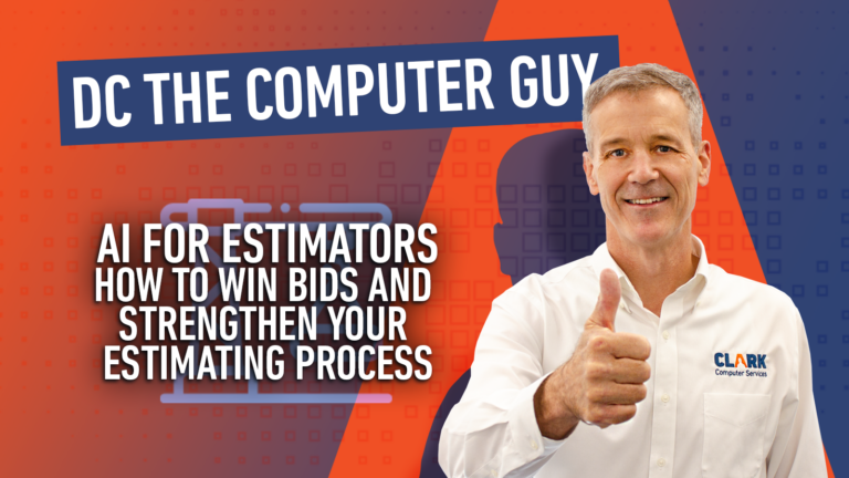 DC the Computer Guy AI for Estimators part 2, a step-by-step guide to using AI to win bids and strengthen the estimate process.