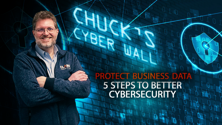 Chuck's Cyber Wall: 5 Steps to Better Cybersecurity title card.